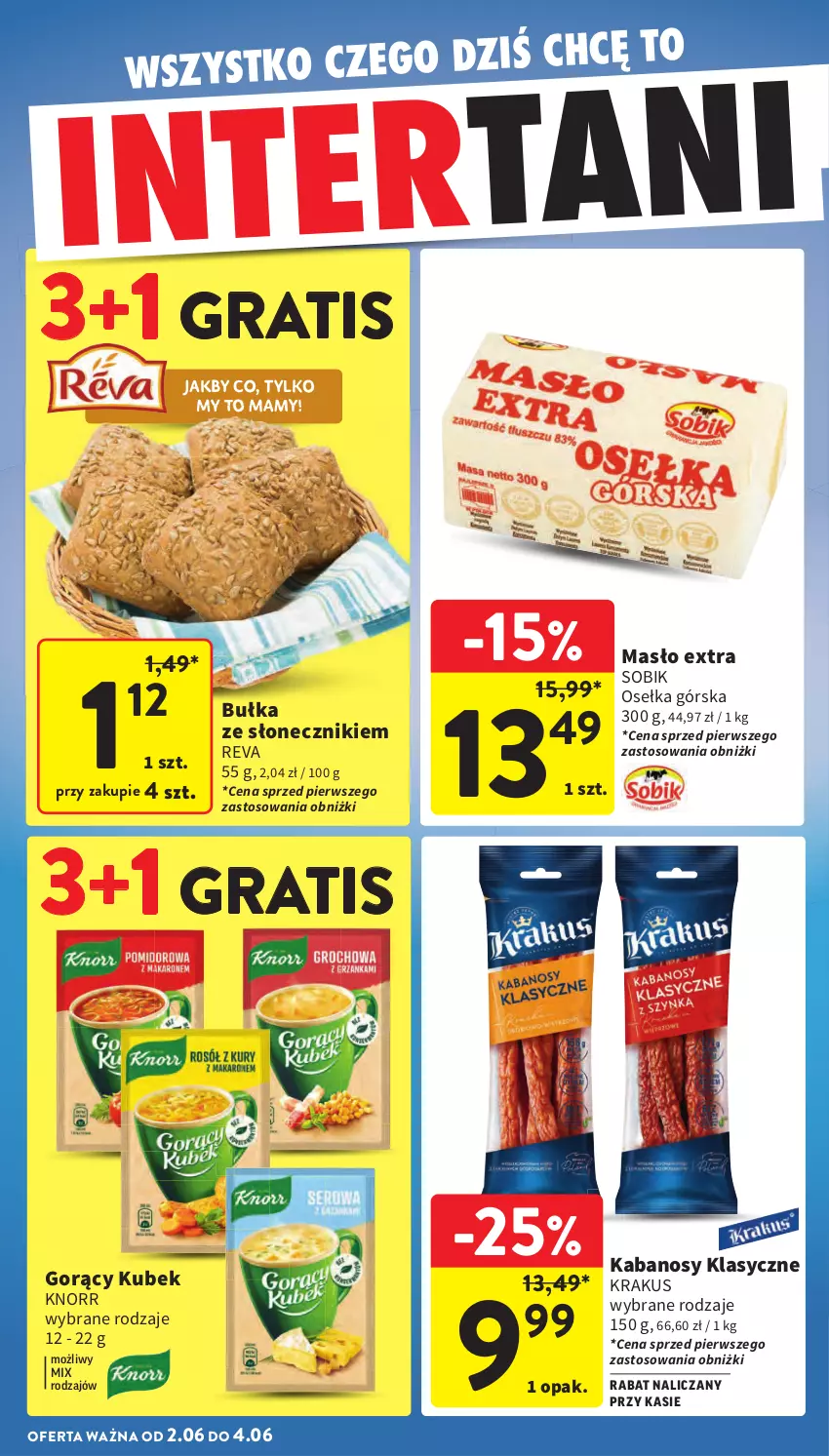 Gazetka promocyjna Intermarche - Gazetka Intermarche - ważna 29.05 do 04.06.2025 - strona 42 - produkty: Bułka, Gra, Kabanos, Knorr, Krakus, Kubek, Masło
