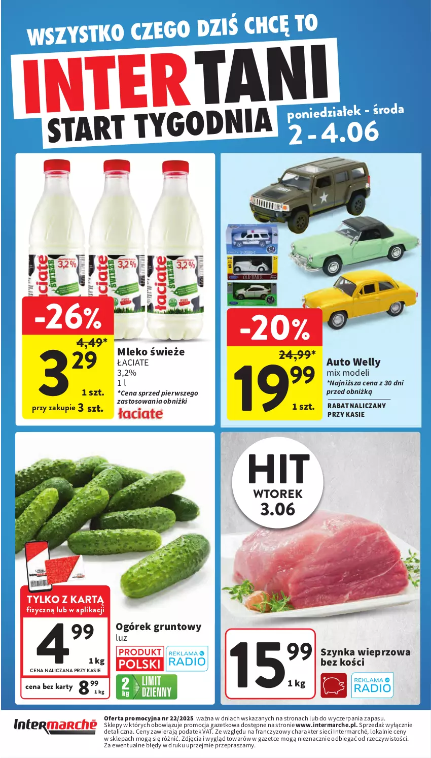 Gazetka promocyjna Intermarche - Gazetka Intermarche - ważna 29.05 do 04.06.2025 - strona 44 - produkty: Grunt, Mleko, Ogórek, Szynka, Szynka wieprzowa