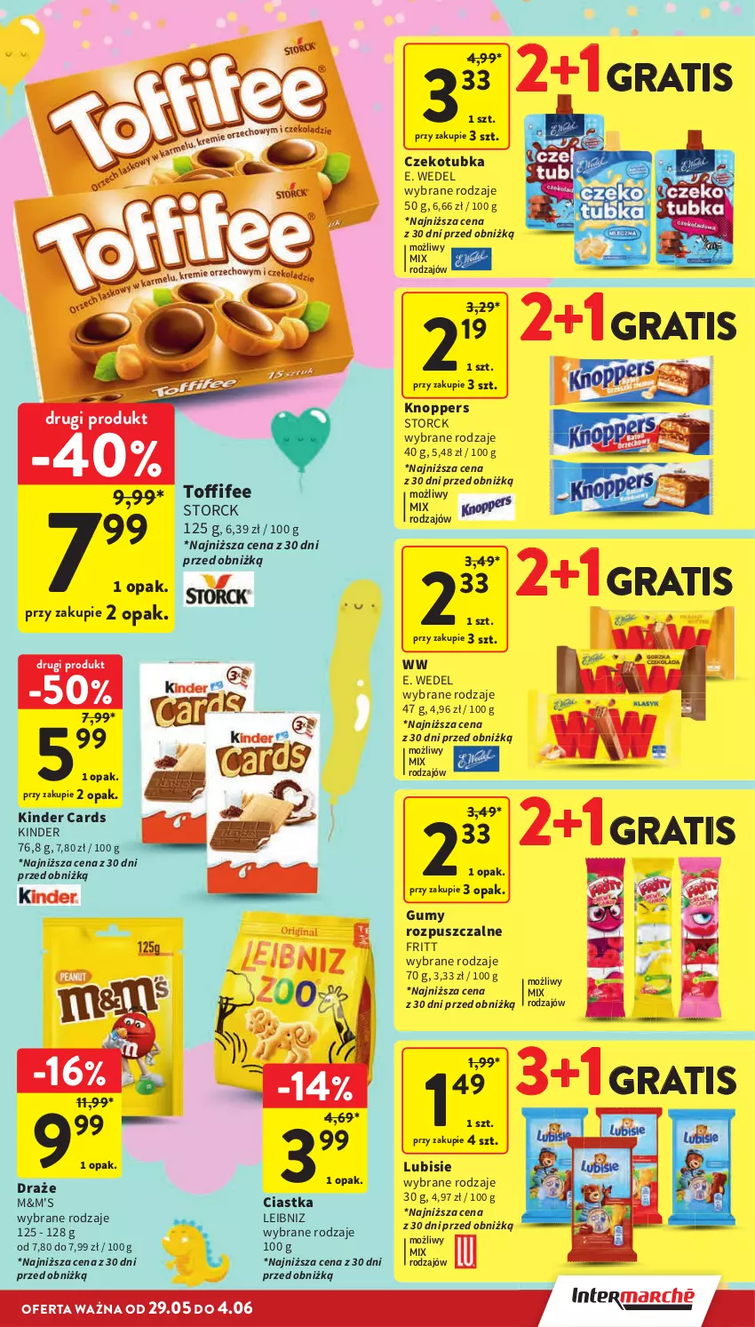 Gazetka promocyjna Intermarche - Gazetka Intermarche - ważna 29.05 do 04.06.2025 - strona 5 - produkty: Ciastka, E. Wedel, Gra, Kinder, Knoppers, Lubisie