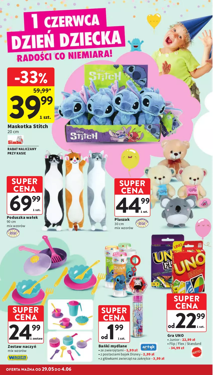 Gazetka promocyjna Intermarche - Gazetka Intermarche - ważna 29.05 do 04.06.2025 - strona 6 - produkty: Disney, Gra, Pluszak, Poduszka, Wałek, Zwierzęta