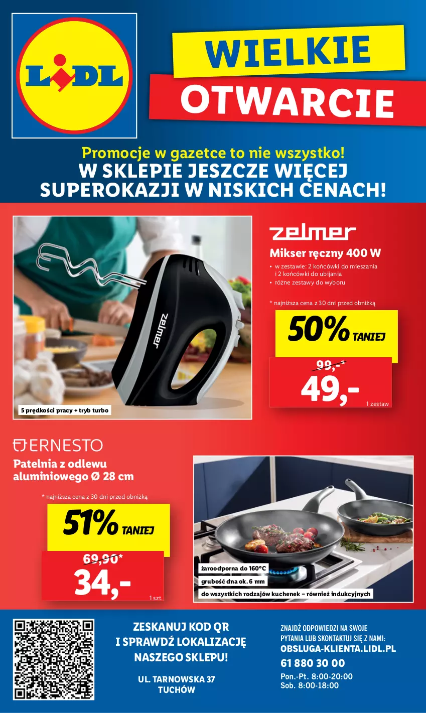 Gazetka promocyjna Lidl - Nowy Lidl w Tuchowie - ważna 18.04 do 28.04.2024 - strona 8 - produkty: Mikser, Mikser ręczny, Patelnia, Por, Ser