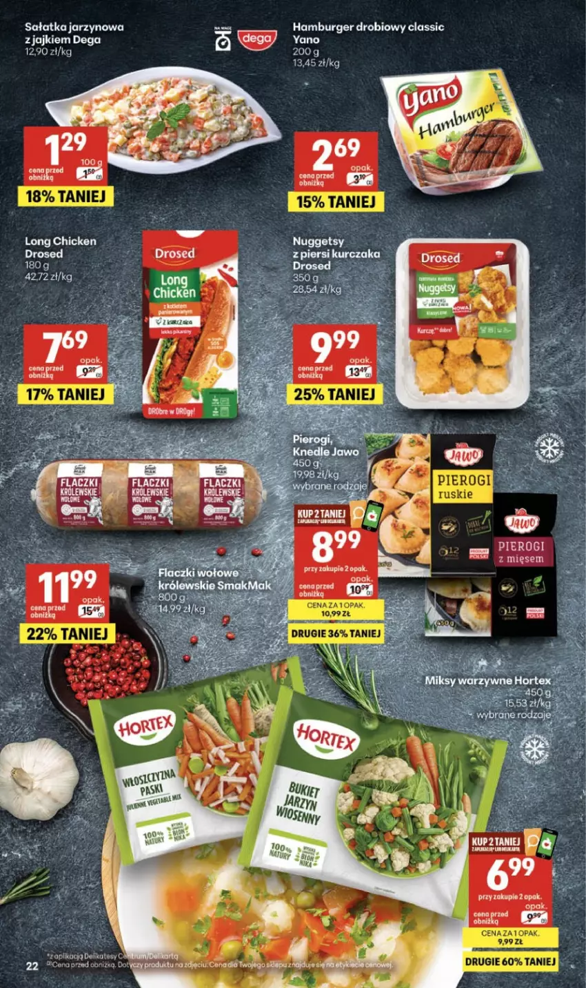 Gazetka promocyjna Delikatesy Centrum - Franczyza DC28 Czwartek - ważna 09.07 do 15.07.2026 - strona 22 - produkty: Burger, Dega, Hamburger, Pierogi
