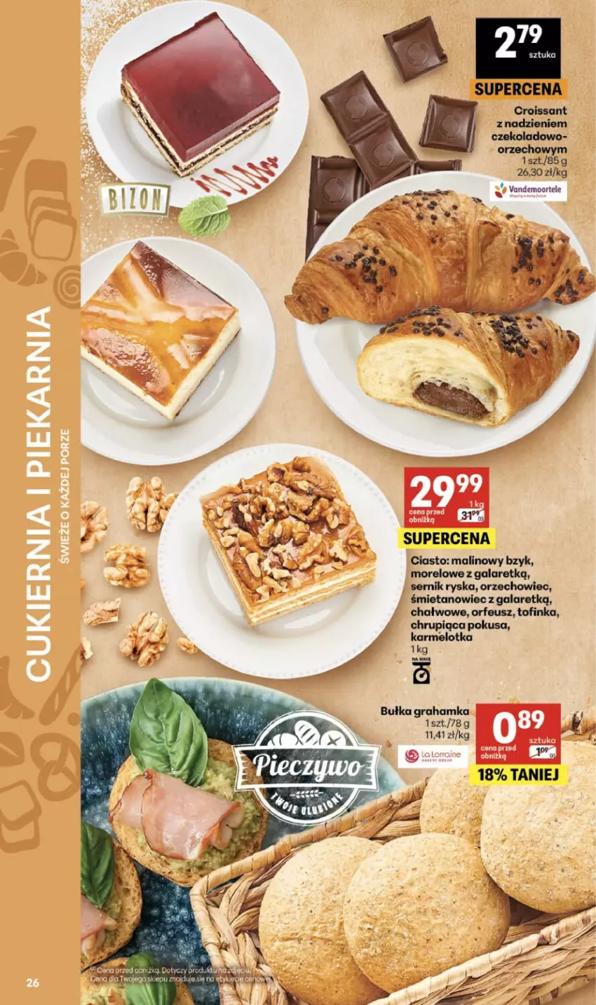 Gazetka promocyjna Delikatesy Centrum - Franczyza DC28 Czwartek - ważna 09.07 do 15.07.2026 - strona 26 - produkty: Bułka, Bułka grahamka, Croissant, Gala, Gra, Inka, Ser