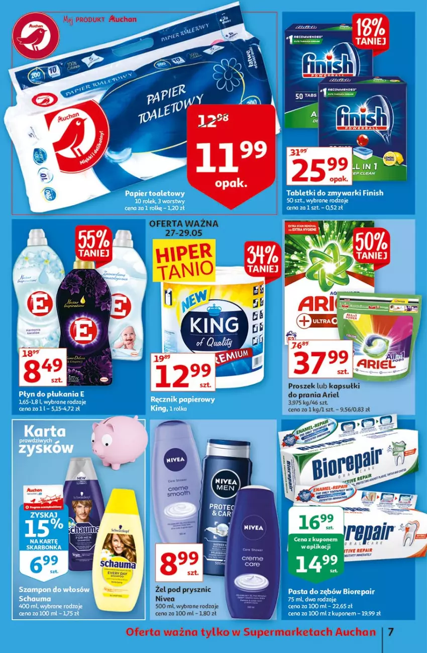 Gazetka promocyjna Auchan - Kids Land Supermarkety - ważna 27.05 do 02.06.2021 - strona 7 - produkty: Ariel, Kapsułki do prania, Nivea