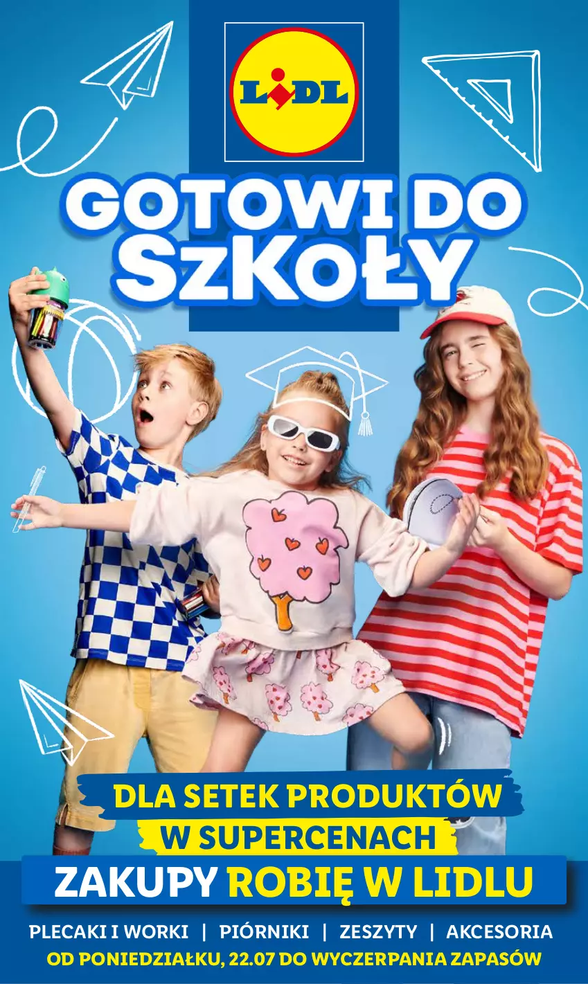 Gazetka promocyjna Lidl - KATALOG GOTOWI DO SZKOŁY - ważna 22.07 do 31.08.2024 - strona 1 - produkty: Piórnik, Plecak