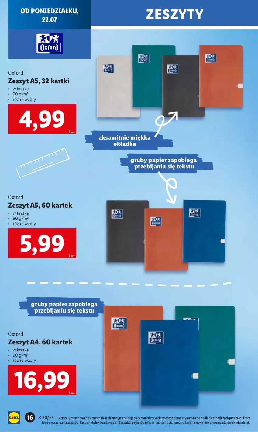 Gazetka promocyjna Lidl - KATALOG GOTOWI DO SZKOŁY - ważna 22.07 do 31.08.2024 - strona 18 - produkty: Aksam, Papier