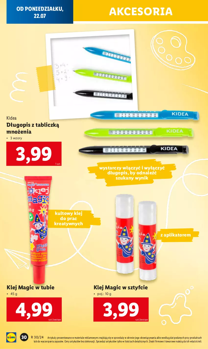 Gazetka promocyjna Lidl - KATALOG GOTOWI DO SZKOŁY - ważna 22.07 do 31.08.2024 - strona 32 - produkty: Długopis, Klej, Noż