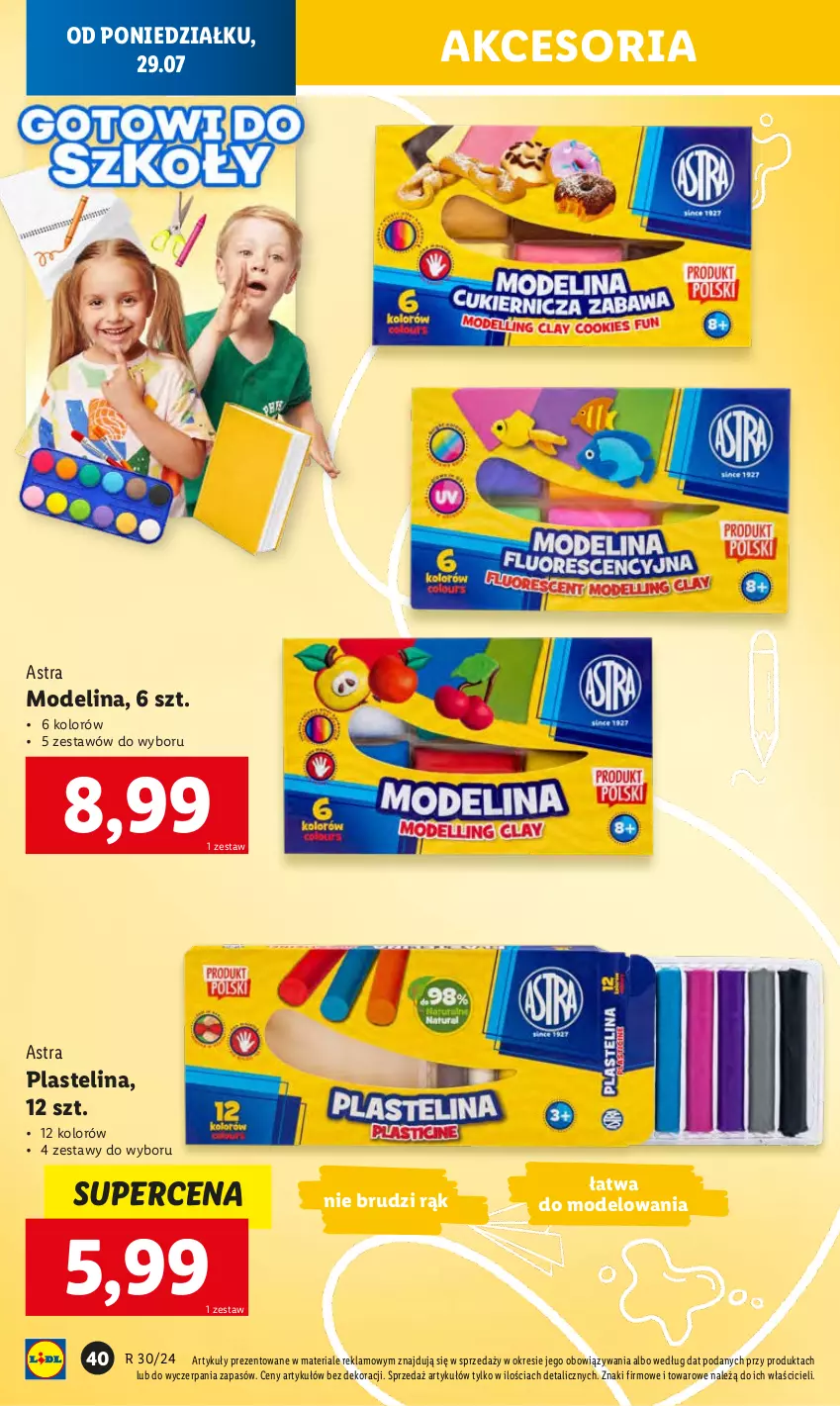 Gazetka promocyjna Lidl - KATALOG GOTOWI DO SZKOŁY - ważna 22.07 do 31.08.2024 - strona 42 - produkty: Plastelina