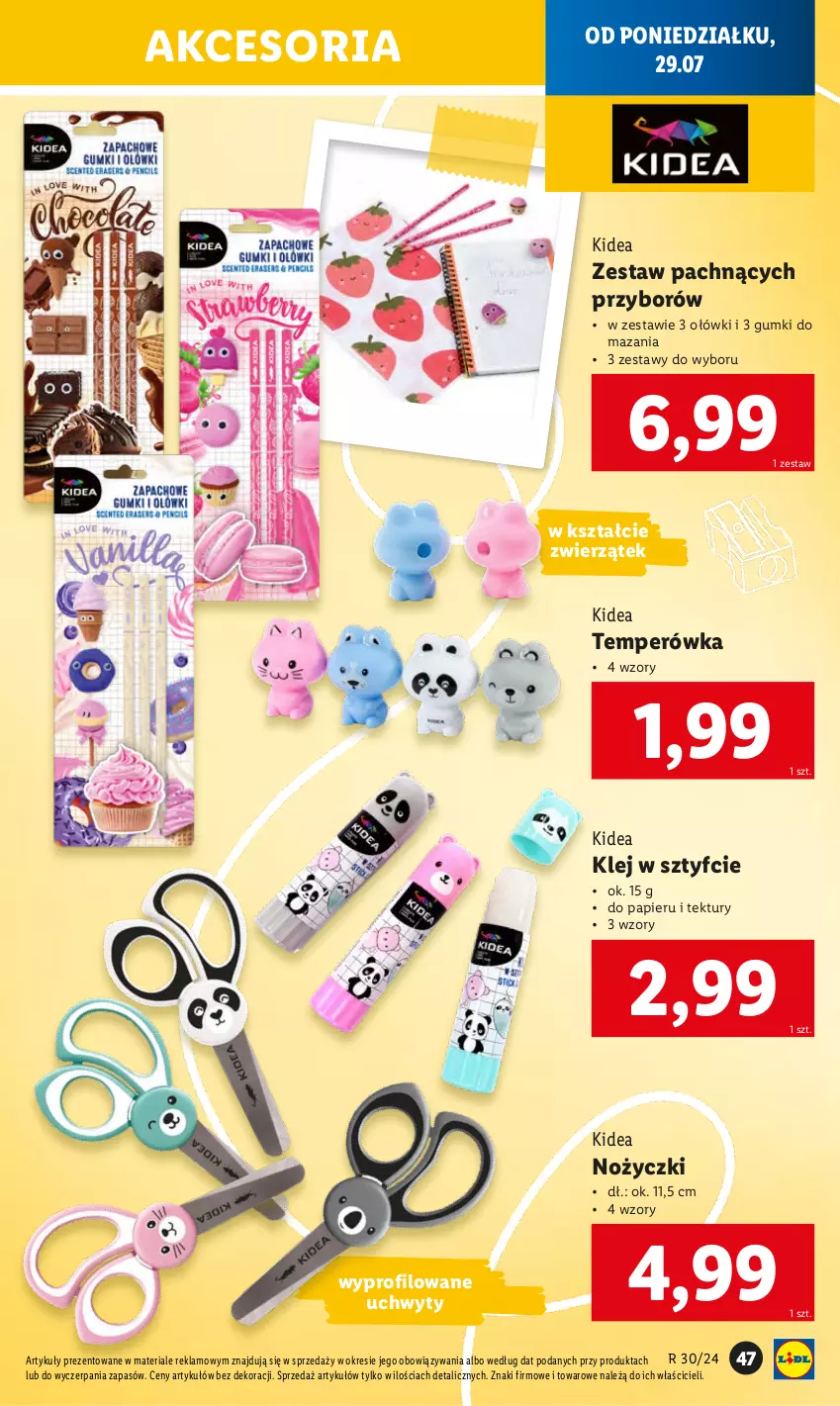 Gazetka promocyjna Lidl - KATALOG GOTOWI DO SZKOŁY - ważna 22.07 do 31.08.2024 - strona 49 - produkty: Klej, Noż, Nożyczki, Papier, Uchwyty