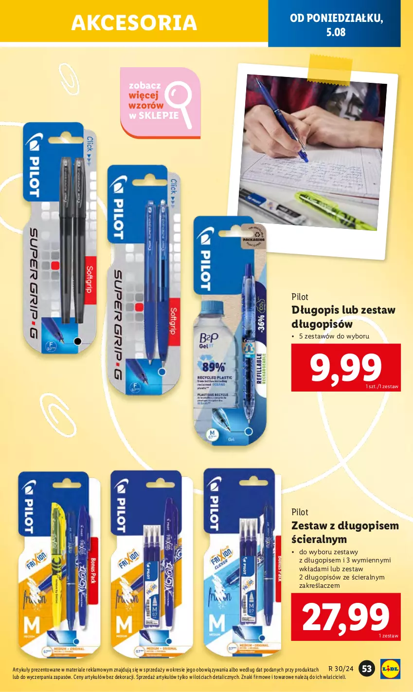 Gazetka promocyjna Lidl - KATALOG GOTOWI DO SZKOŁY - ważna 22.07 do 31.08.2024 - strona 55 - produkty: Długopis