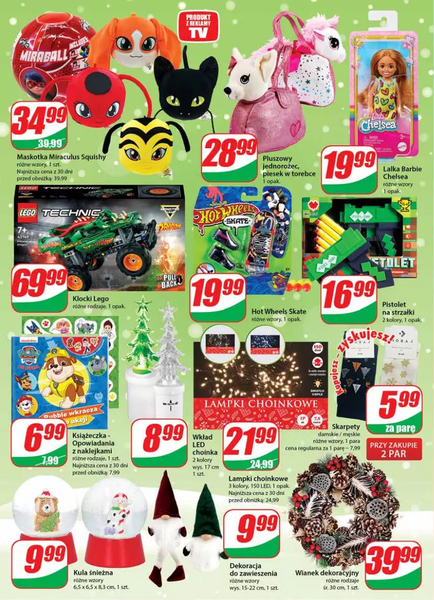 Gazetka promocyjna Dino - Gazetka 45 - ważna 08.11 do 14.11.2023 - strona 20 - produkty: Barbie, Choinka, Hot Wheels, Inka, Jednorożec, Karp, Klej, Kula śnieżna, Lalka, Pistolet