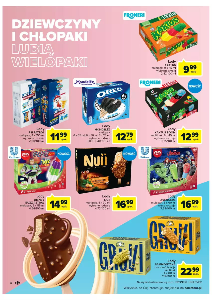 Gazetka promocyjna Carrefour - Gazetka Market - ważna 04.05 do 28.05.2022 - strona 4 - produkty: Avengers, Disney, Kaktus, Lody, Psi Patrol