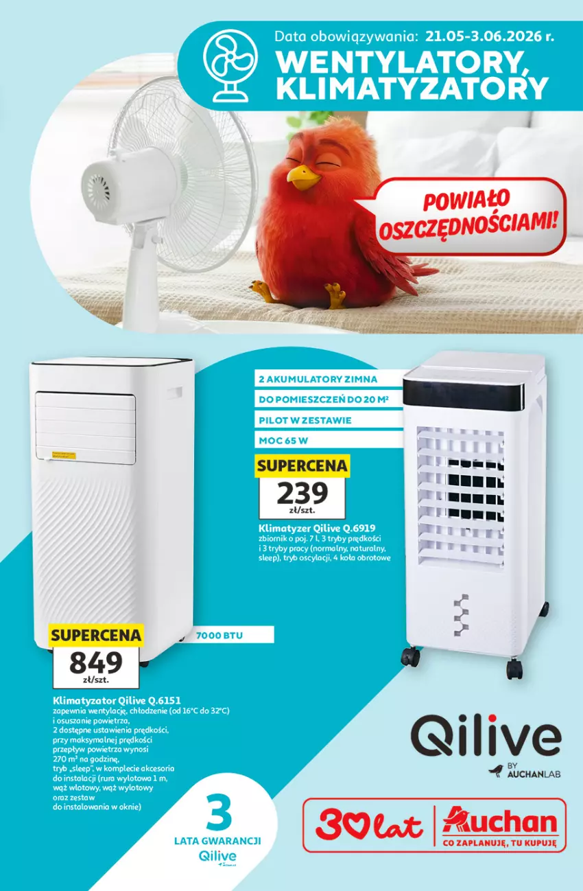 Gazetka promocyjna Auchan - Gazetka Wentylatory Hipermarket Auchan - ważna 21.05 do 03.06.2026 - strona 1