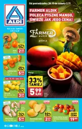 Gazetka promocyjna Aldi - Farmer ALDIK poleca świeże owoce i warzywa - Gazetka - ważna od 02.11 do 02.11.2024 - strona 1 - produkty: Mandarynki, Cytryny, Kaki, Ziemniaki, Mango, Boczniak, Fa