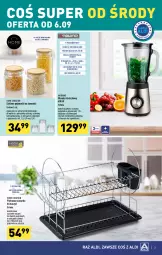 Gazetka promocyjna Aldi - Artykuły przemysłowe i tekstylia - Gazetka - ważna od 09.09 do 09.09.2023 - strona 3 - produkty: Sos, Sok, Blender, Ociekacz, Pojemnik na sztućce, Pojemnik, Suszarka do naczyń, Suszarka, Nuty, Pokrywa