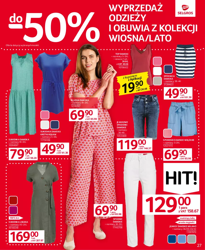 Gazetka promocyjna Selgros - Oferta przemysłowa - ważna 15.06 do 28.06.2023 - strona 27 - produkty: Spódnica, Spodnie, Sukienka, Top