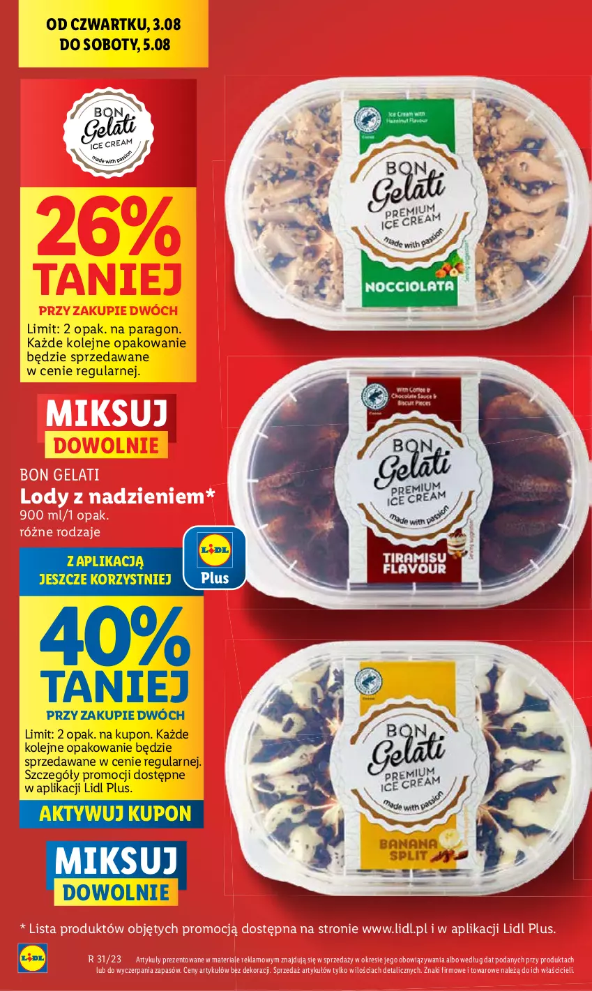 Gazetka promocyjna Lidl - GAZETKA - ważna 03.08 do 05.08.2023 - strona 10 - produkty: Lody, Olej