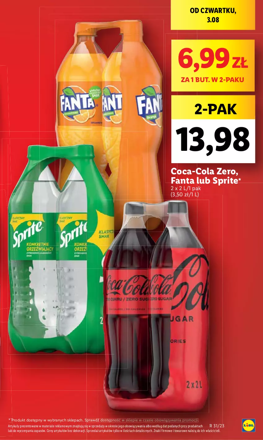 Gazetka promocyjna Lidl - GAZETKA - ważna 03.08 do 05.08.2023 - strona 11 - produkty: Coca-Cola, Fa, Fanta, Sprite