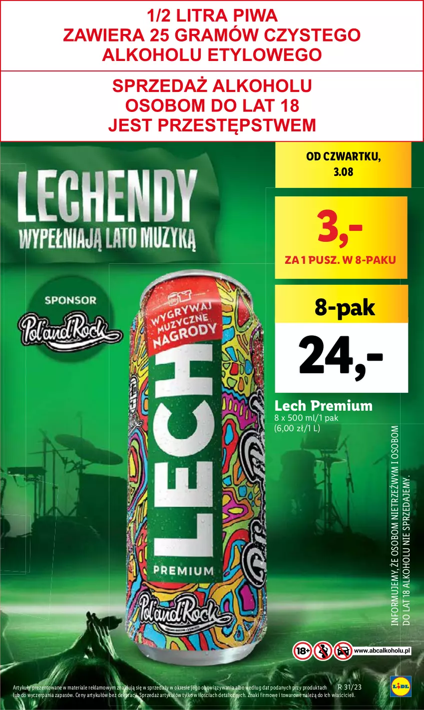 Gazetka promocyjna Lidl - GAZETKA - ważna 03.08 do 05.08.2023 - strona 13 - produkty: Lech Premium