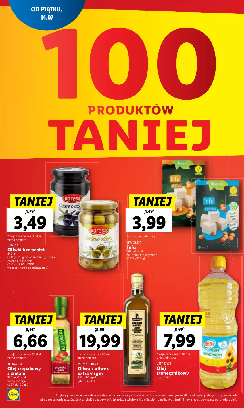 Gazetka promocyjna Lidl - GAZETKA - ważna 03.08 do 05.08.2023 - strona 38 - produkty: Gin, Olej, Olej rzepakowy, Oliwa z oliwek, Oliwki, Prima, Stek, Tofu