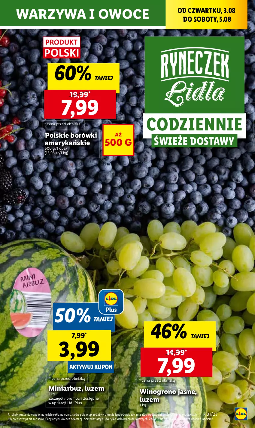 Gazetka promocyjna Lidl - GAZETKA - ważna 03.08 do 05.08.2023 - strona 51 - produkty: Arbuz, Owoce, Warzywa, Warzywa i owoce, Wino