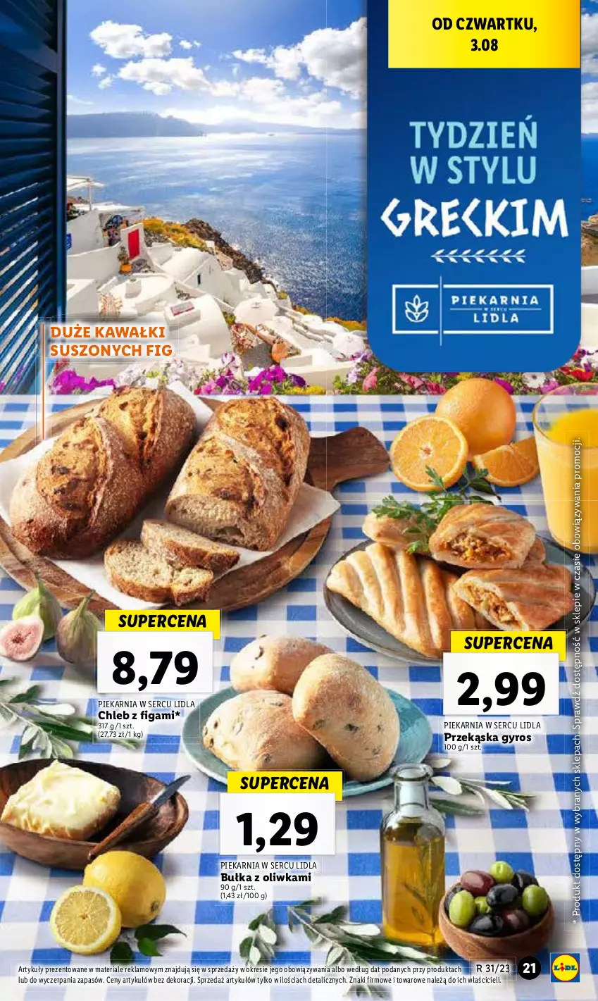 Gazetka promocyjna Lidl - GAZETKA - ważna 03.08 do 05.08.2023 - strona 59 - produkty: Bułka, Chleb, Gyros, Kawa, Ser