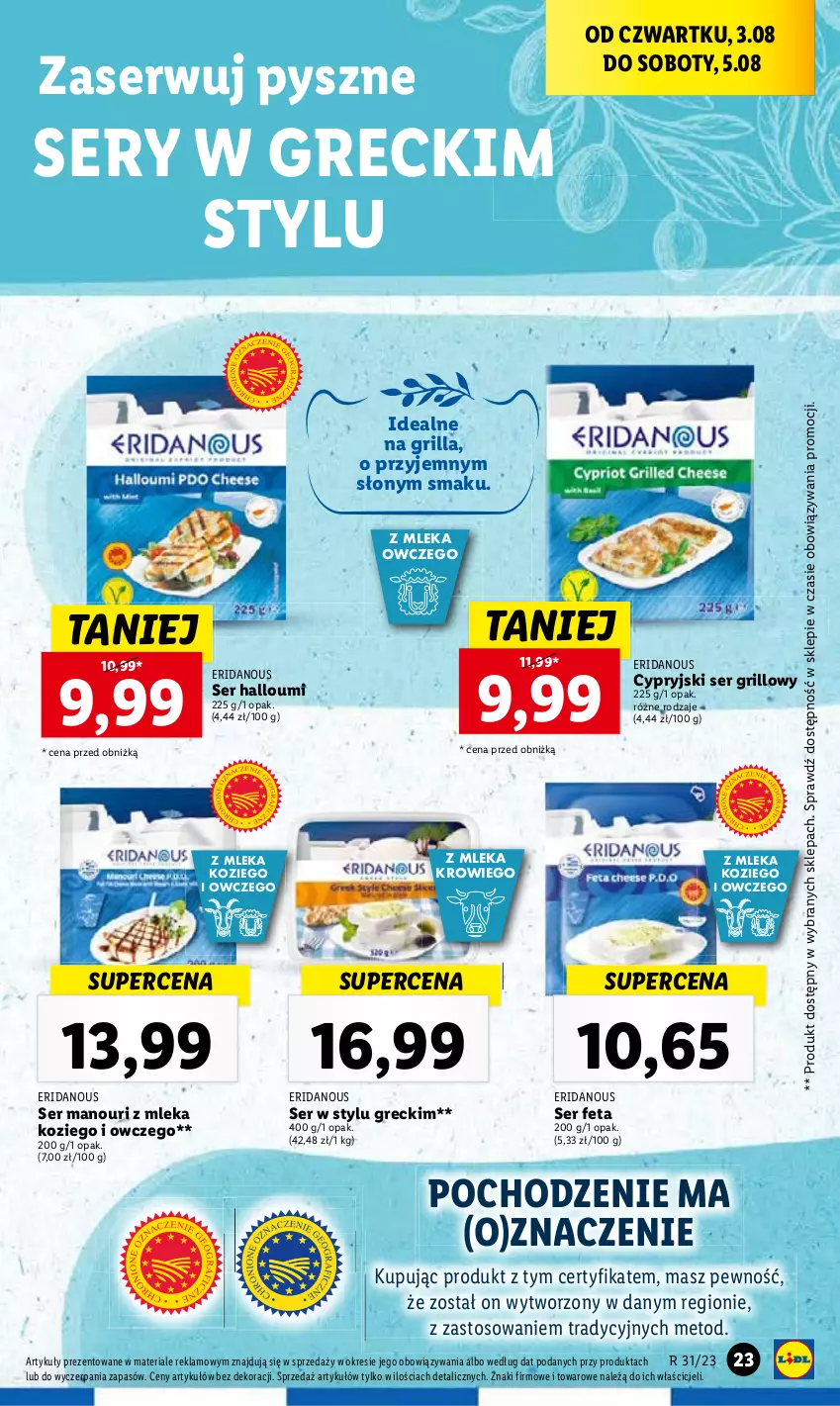 Gazetka promocyjna Lidl - GAZETKA - ważna 03.08 do 05.08.2023 - strona 61 - produkty: Feta, Grill, Ser