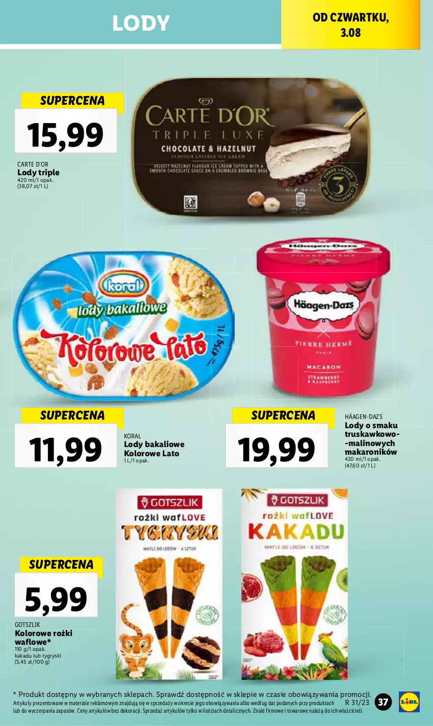 Gazetka promocyjna Lidl - GAZETKA - ważna 03.08 do 05.08.2023 - strona 75 - produkty: Gry, Lody, Makaron