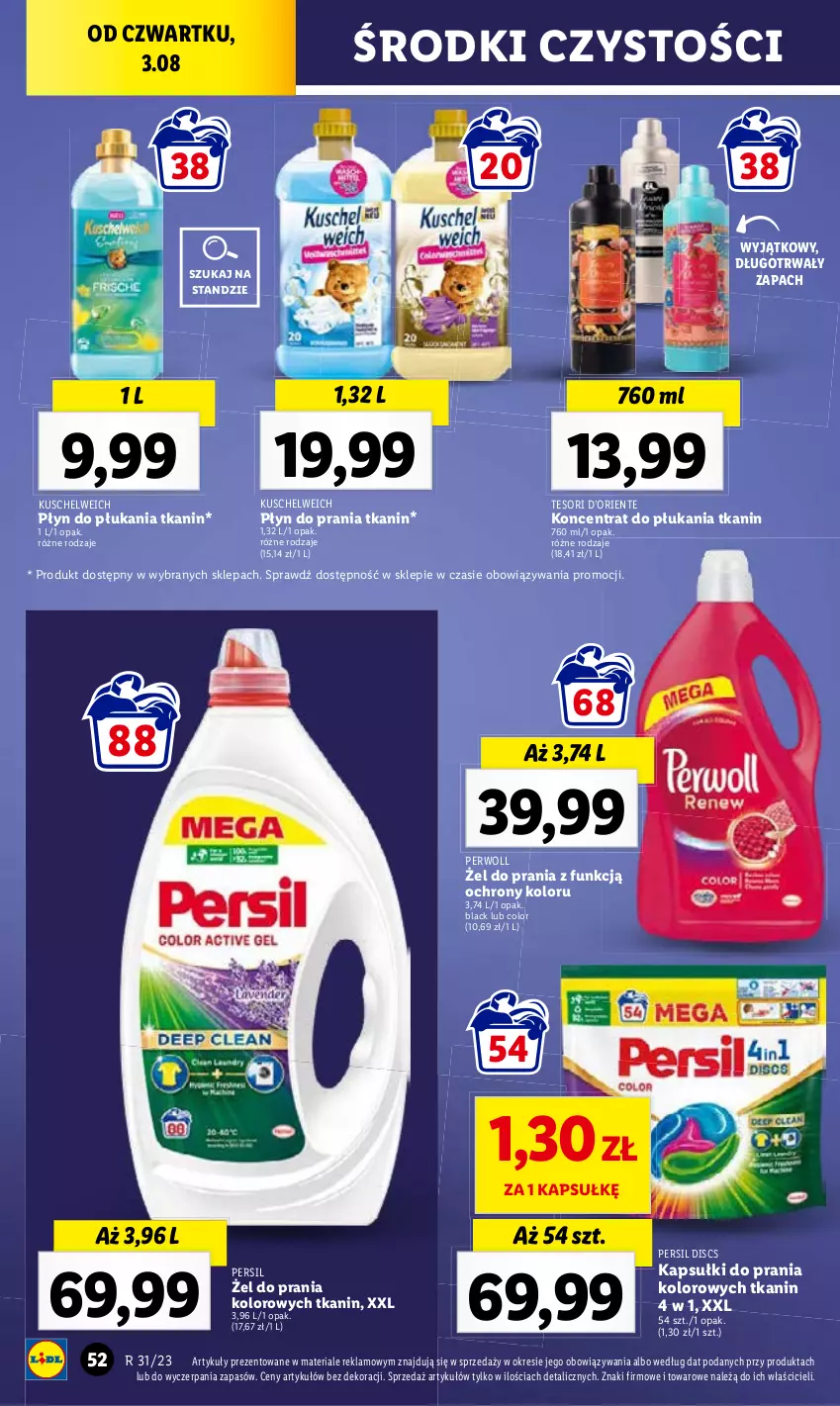 Gazetka promocyjna Lidl - GAZETKA - ważna 03.08 do 05.08.2023 - strona 94 - produkty: Kapsułki do prania, Lack, Persil, Perwoll, Płyn do płukania, Płyn do prania