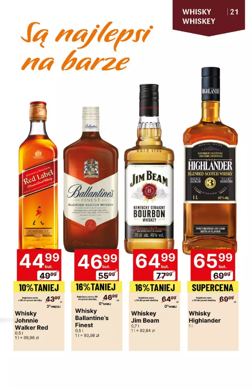 Gazetka promocyjna Delikatesy Centrum - DeliBarek DC09-10 - ważna 29.02 do 13.03.2024 - strona 21 - produkty: Jim Beam, Whiskey, Whisky