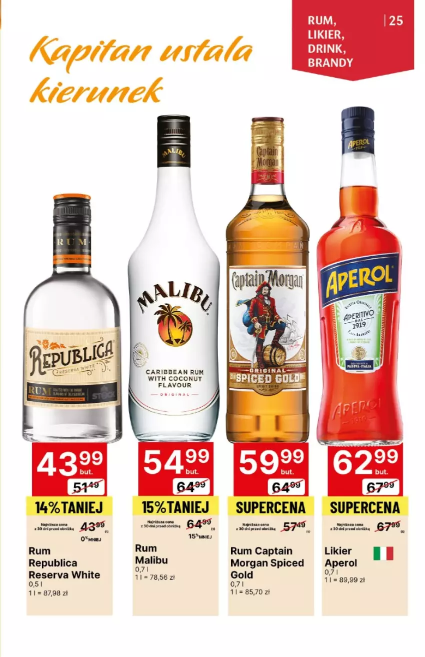 Gazetka promocyjna Delikatesy Centrum - DeliBarek DC09-10 - ważna 29.02 do 13.03.2024 - strona 25 - produkty: Aperol, Rum