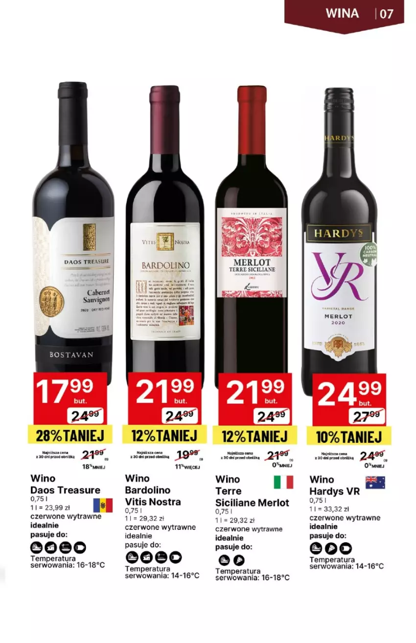 Gazetka promocyjna Delikatesy Centrum - DeliBarek DC09-10 - ważna 29.02 do 13.03.2024 - strona 7 - produkty: Merlot, Ser, Wino