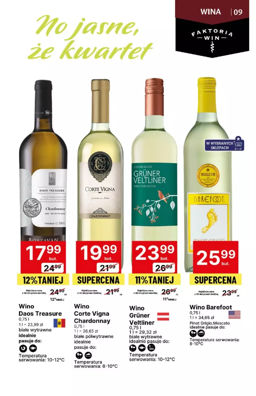 Gazetka promocyjna Delikatesy Centrum - DeliBarek DC09-10 - ważna 29.02 do 13.03.2024 - strona 9 - produkty: Barefoot, Pinot Grigio, Ser, Sony, Wino