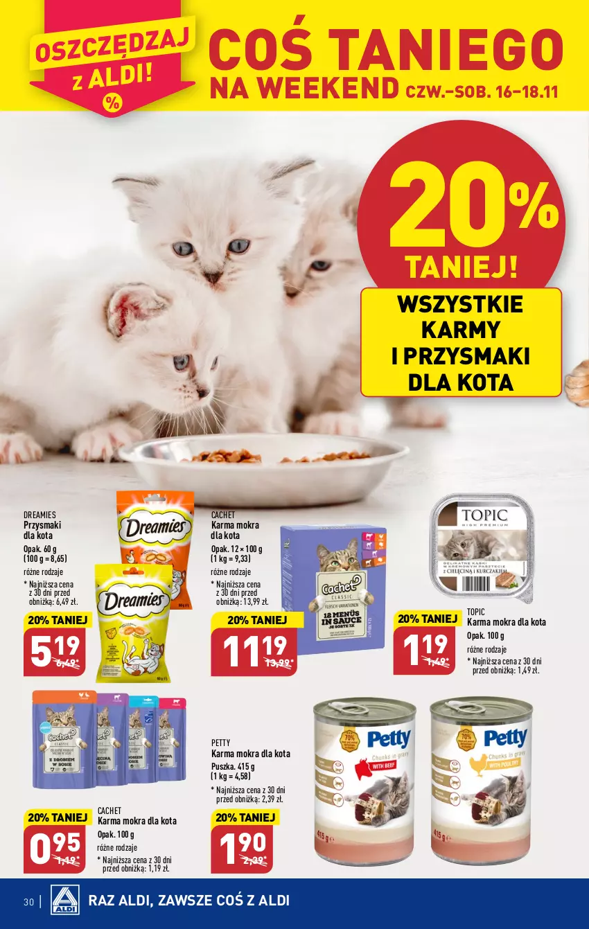 Gazetka promocyjna Aldi - Pełna oferta - ważna 13.11 do 18.11.2023 - strona 30 - produkty: Przysmaki, Top