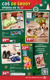 Gazetka promocyjna Aldi - Pełna oferta - Gazetka - ważna od 18.11 do 18.11.2023 - strona 37 - produkty: Gra, Kolejka, Kapcie, Puzzle, Flipper, Bateria, Dzieci, Drewniana kolejka, Olej, Harry Potter