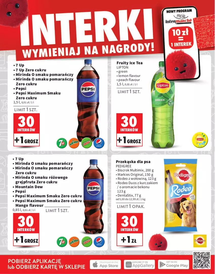 Gazetka promocyjna Intermarche - Gazetka Intermarche - ważna 01.08 do 30.09.2024 - strona 14 - produkty: Beko, Gin, Grejpfrut, Ice tea, Kurczak, Lipton, Mango, Mirinda, Pedigree, Pepsi, Pepsi max