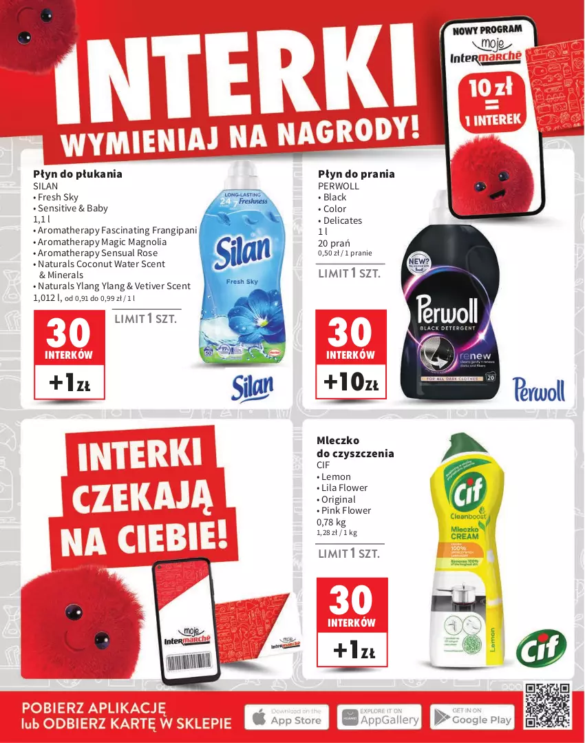 Gazetka promocyjna Intermarche - Gazetka Intermarche - ważna 01.08 do 30.09.2024 - strona 16 - produkty: Cif, Fa, Gin, Lack, Mleczko, Perwoll, Płyn do płukania, Płyn do prania, Sensual, Silan