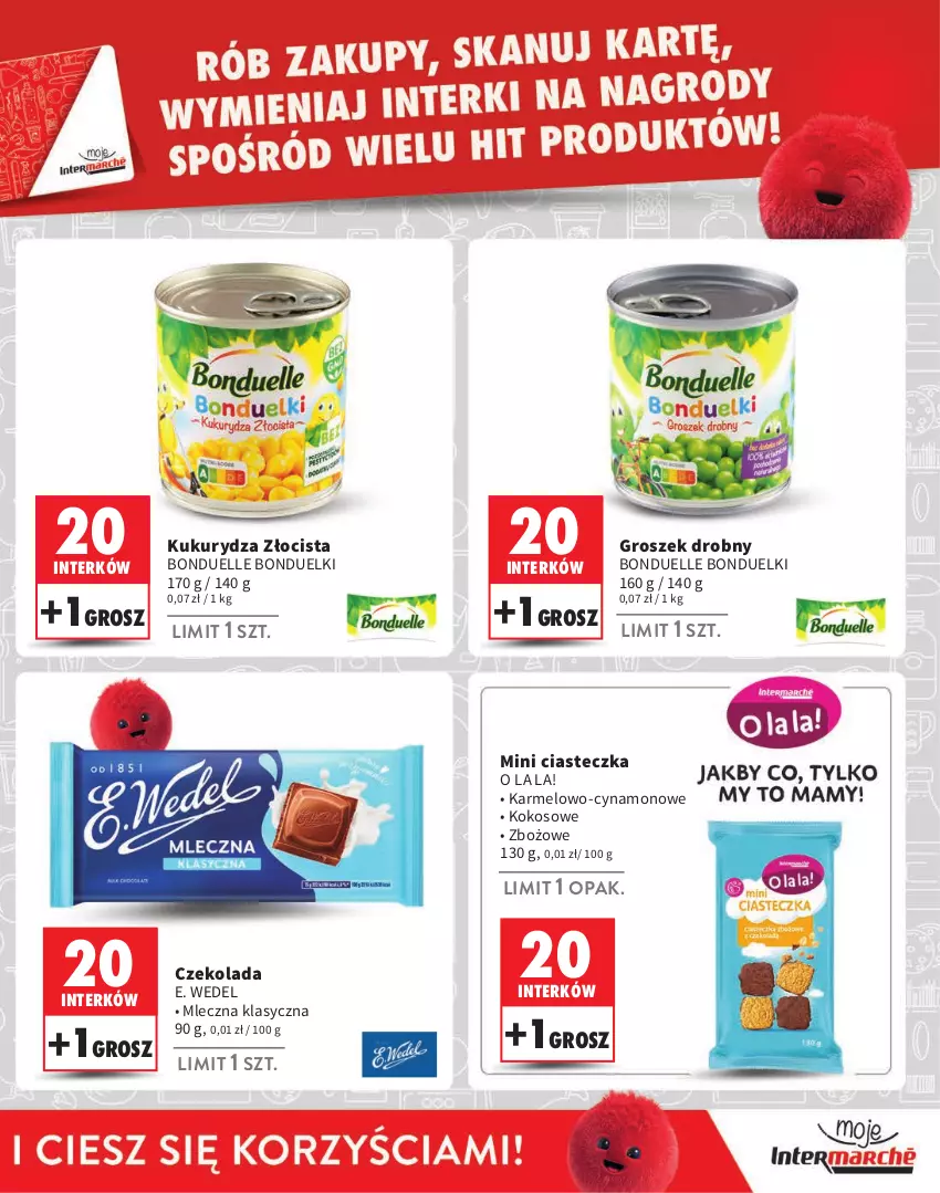 Gazetka promocyjna Intermarche - Gazetka Intermarche - ważna 01.08 do 30.09.2024 - strona 7 - produkty: Bonduelle, Czekolada, E. Wedel, Groszek, Kokos, Kukurydza