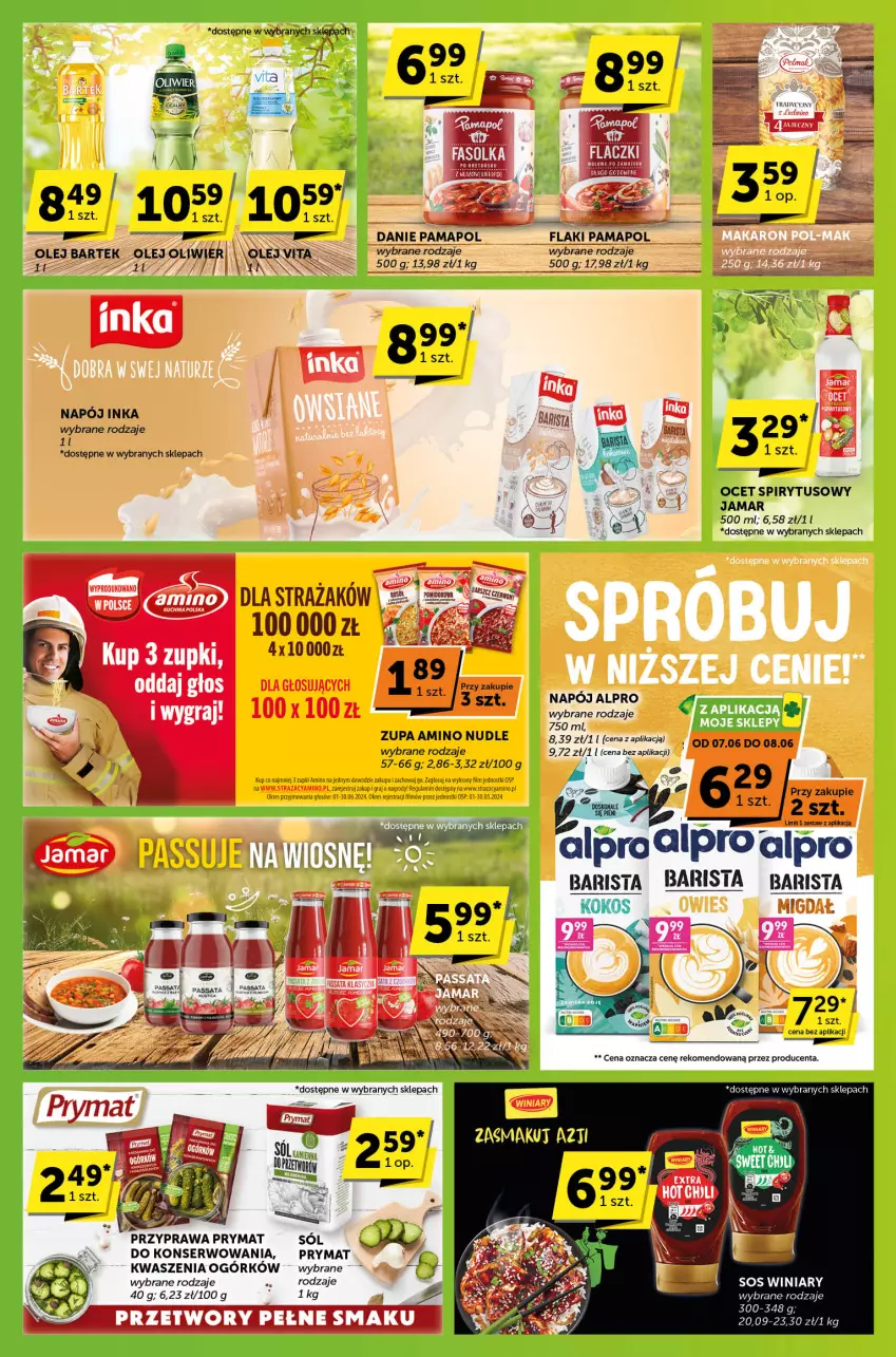 Gazetka promocyjna ABC - ważna 31.05 do 11.06.2024 - strona 3 - produkty: Alpro, Fa, Flaki, Gra, Inka, Kokos, Napój, Ocet, Prymat, Ser, Sos, Winiary, Zupa