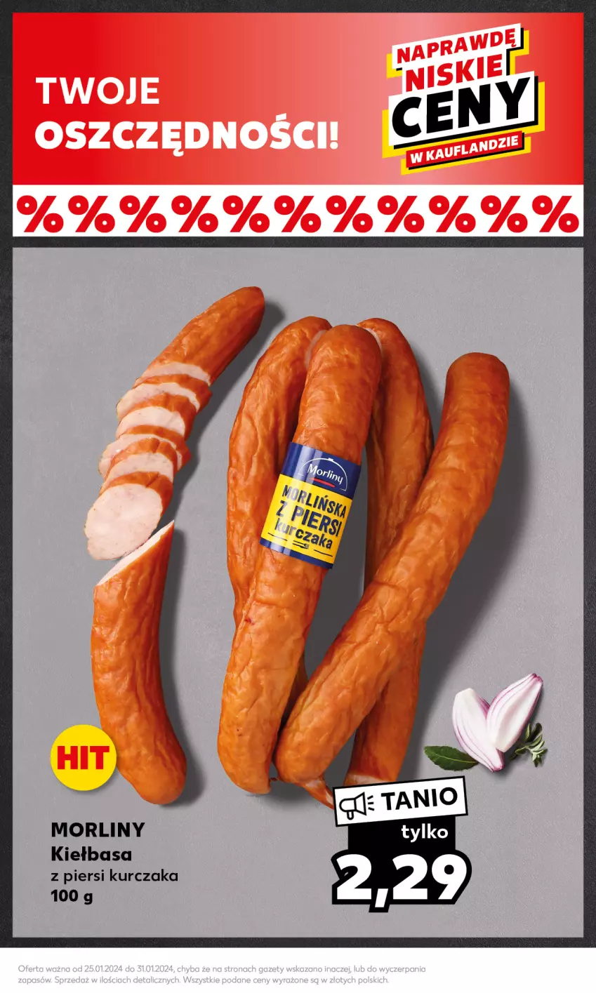 Gazetka promocyjna Kaufland - Mocny Start - ważna 29.01 do 31.01.2024 - strona 17 - produkty: Kiełbasa, Kiełbasa z piersi kurczaka, Kurczak, Morliny