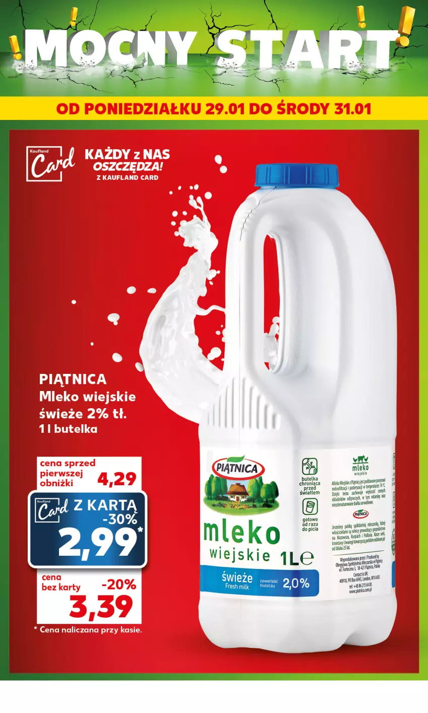 Gazetka promocyjna Kaufland - Mocny Start - ważna 29.01 do 31.01.2024 - strona 4 - produkty: Mleko, Piątnica, Por