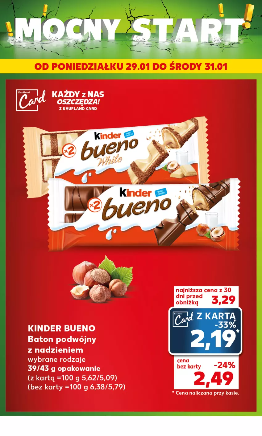 Gazetka promocyjna Kaufland - Mocny Start - ważna 29.01 do 31.01.2024 - strona 6 - produkty: Baton, Kinder, Kinder Bueno