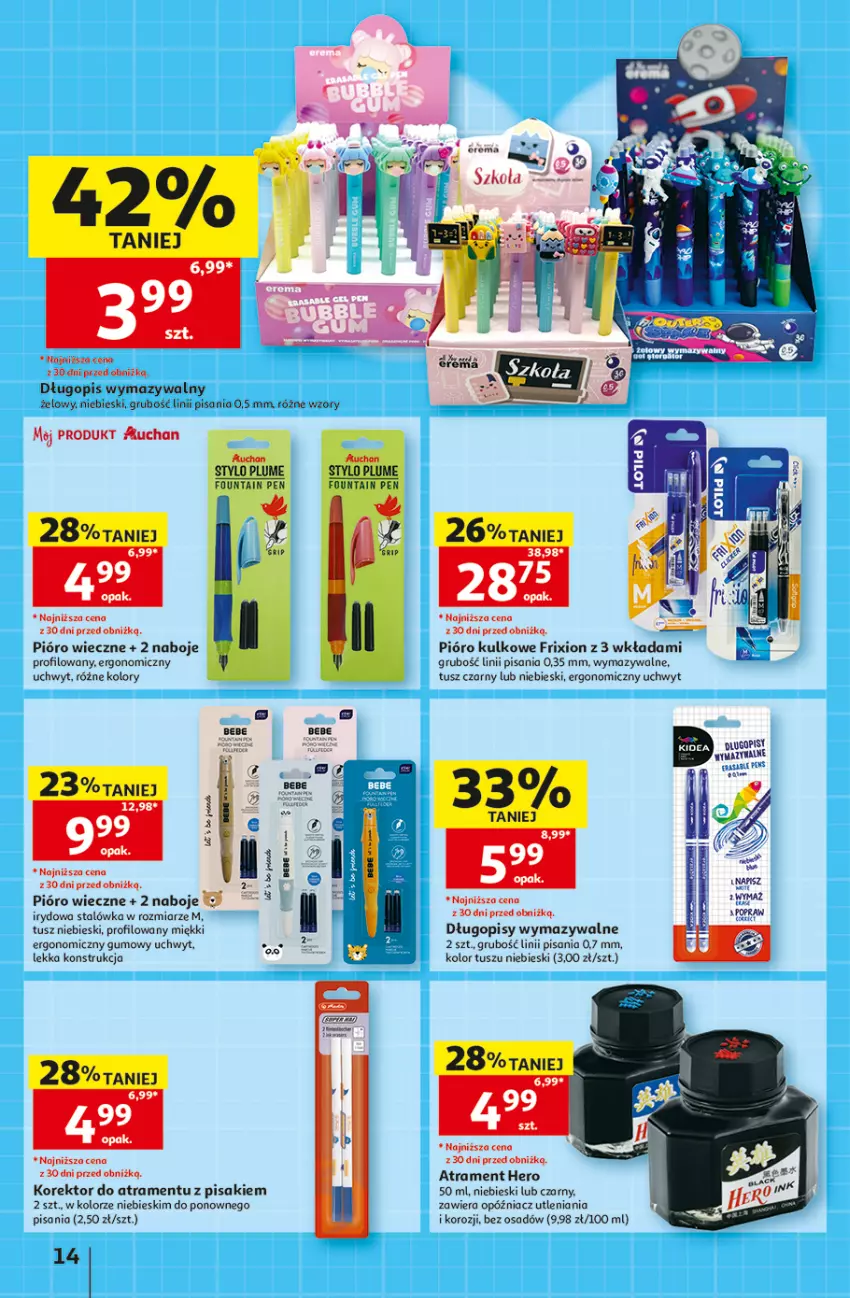 Gazetka promocyjna Auchan - Gazetka 30 Lat Hipermarket Auchan - ważna 20.08 do 26.08.2026 - strona 14 - produkty: Długopis, Tusz