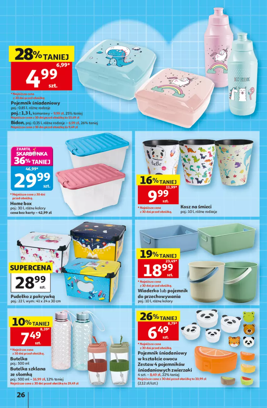 Gazetka promocyjna Auchan - Gazetka 30 Lat Hipermarket Auchan - ważna 20.08 do 26.08.2026 - strona 26 - produkty: Danio, Kosz, LANA, Pojemnik, Pojemnik do przechowywania, Pudełko