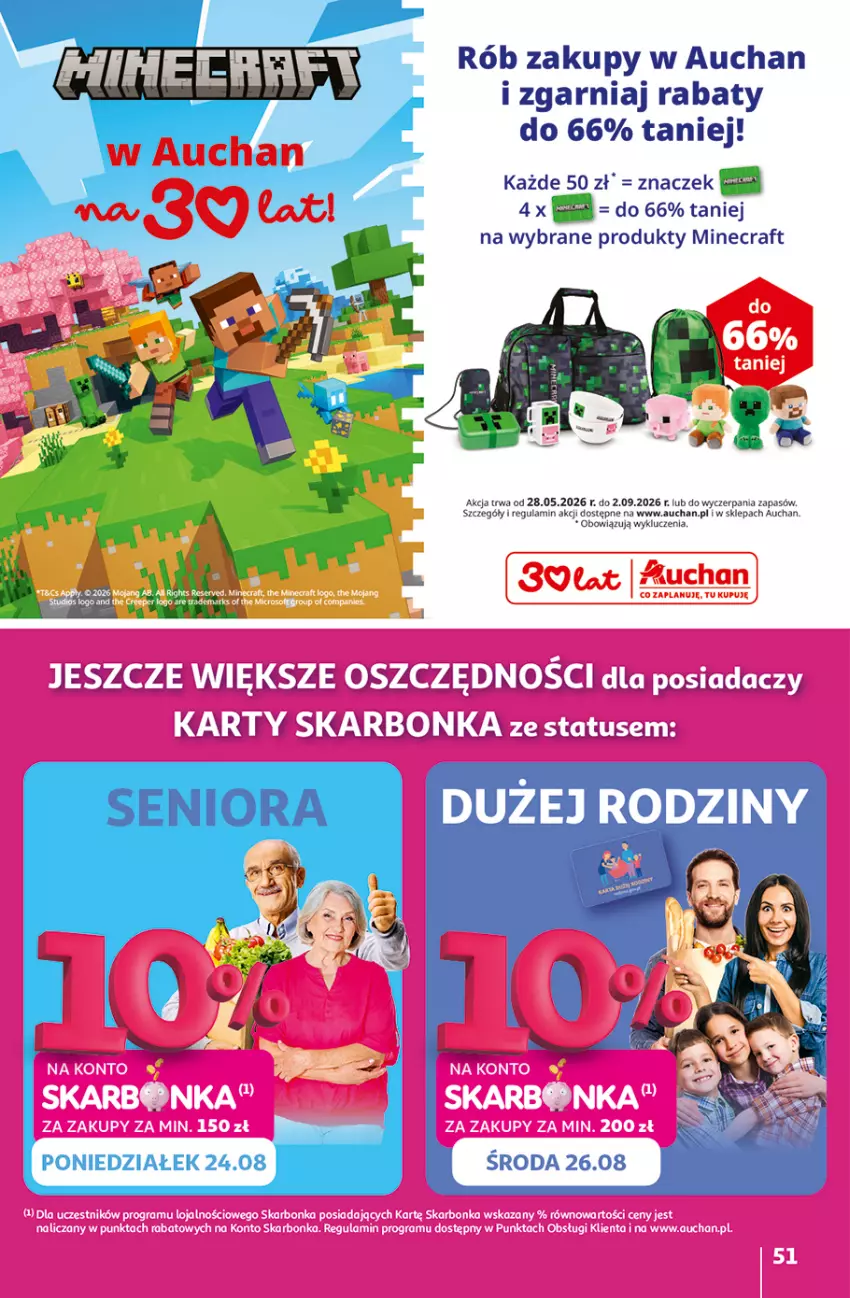 Gazetka promocyjna Auchan - Gazetka 30 Lat Hipermarket Auchan - ważna 20.08 do 26.08.2026 - strona 51 - produkty: Minecraft