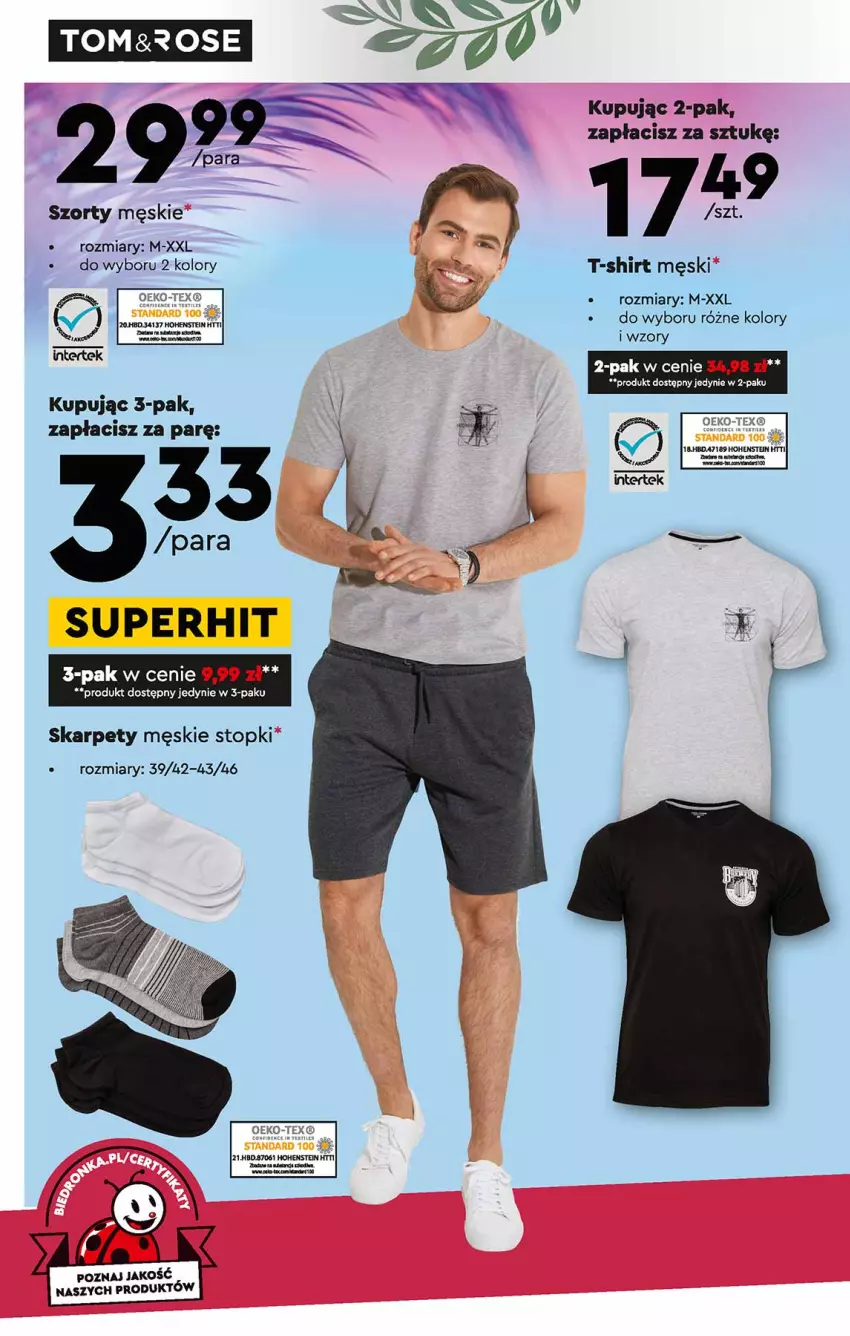 Gazetka promocyjna Biedronka - Okazje tygodnia - ważna 27.06 do 13.07.2022 - strona 22 - produkty: Karp, Por, Pur, Szorty, T-shirt, Top