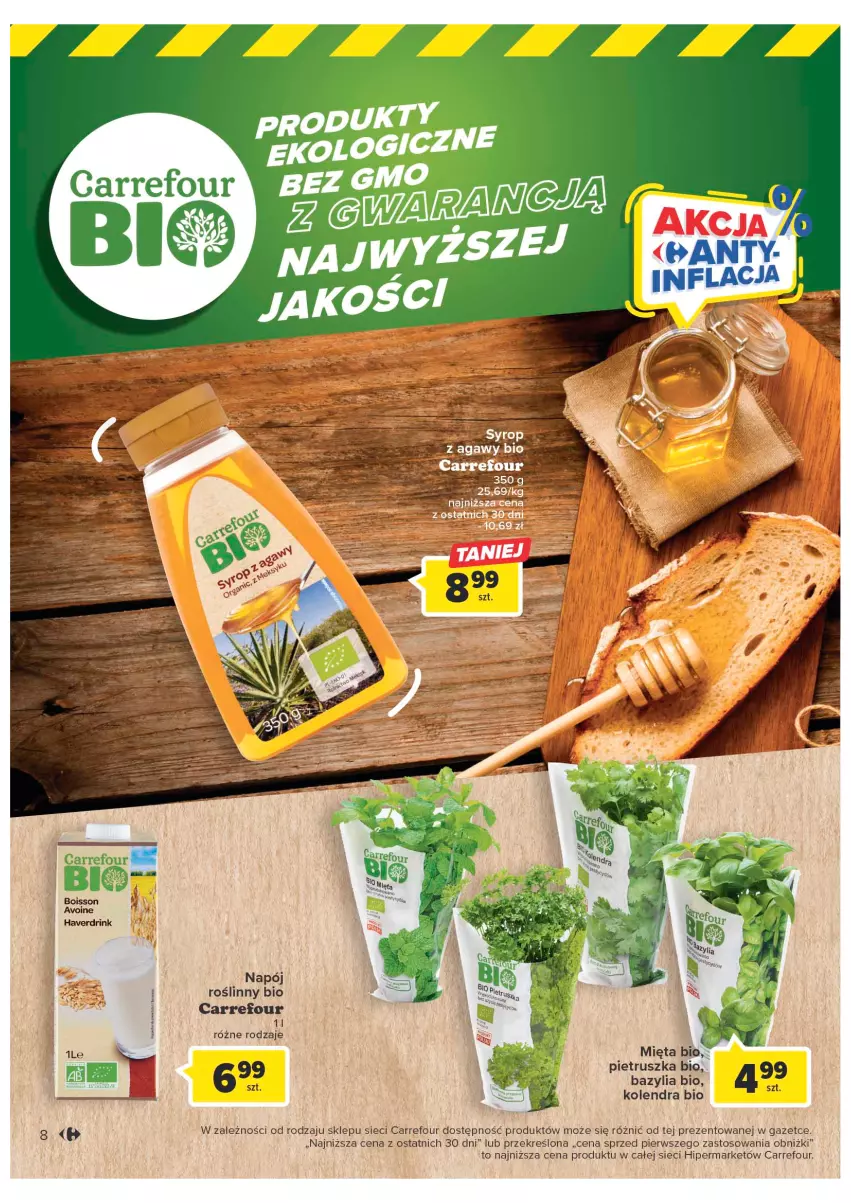 Gazetka promocyjna Carrefour - Gazetka Marki własne Carrefour - ważna 10.01 do 29.01.2023 - strona 8 - produkty: Bazyl, Bazylia, Kolendra, Napój, Napój roślinny, Pietruszka