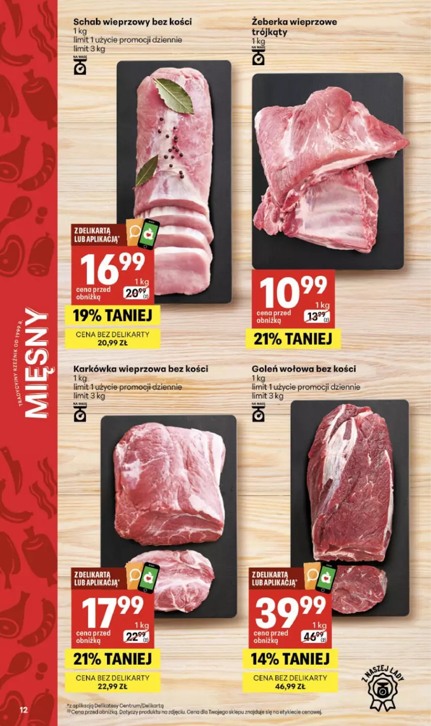 Gazetka promocyjna Delikatesy Centrum - Franczyza DC16 Czwartek - ważna 16.04 do 22.04.2026 - strona 12 - produkty: Karkówka wieprzowa, Rum, Schab wieprzowy