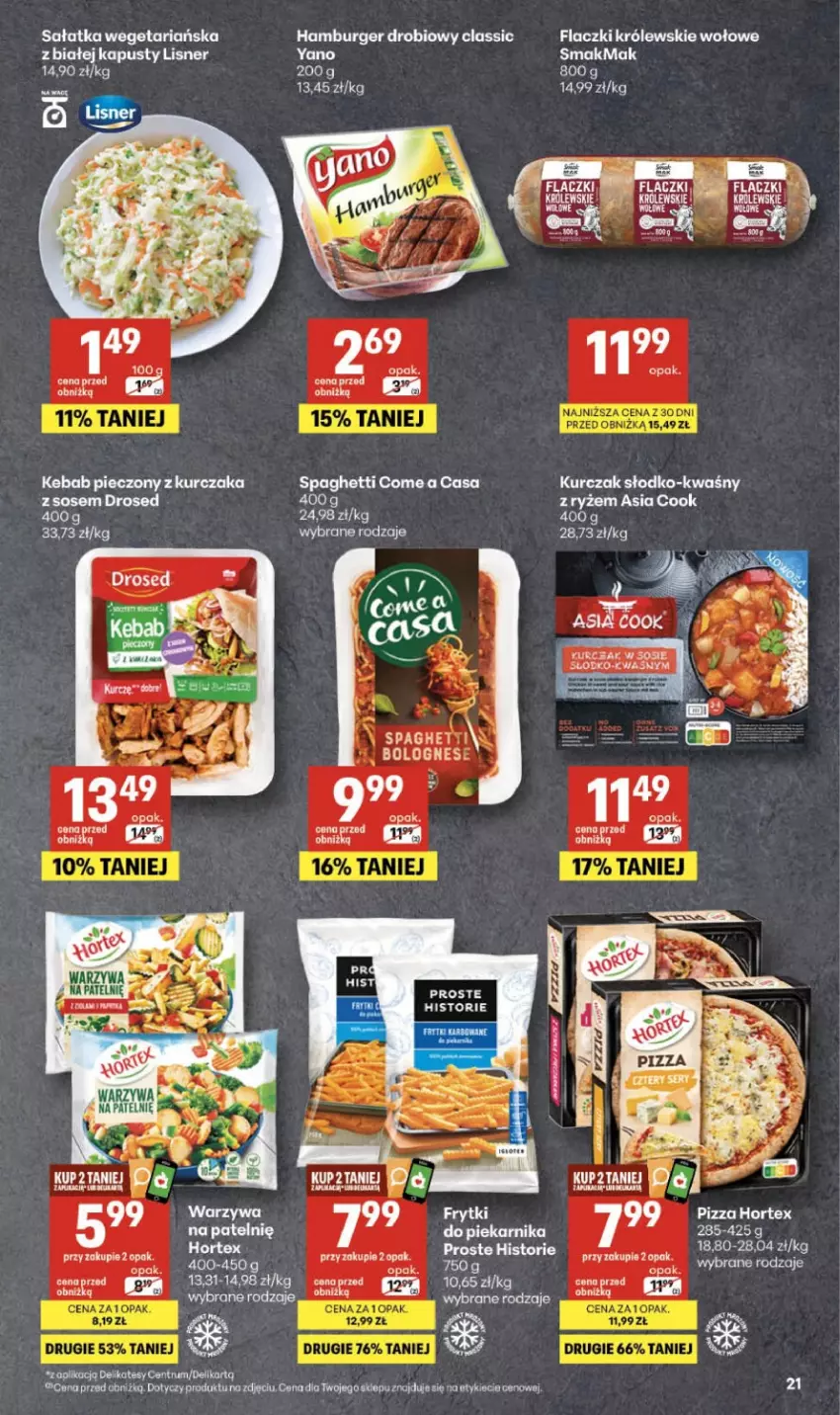 Gazetka promocyjna Delikatesy Centrum - Franczyza DC16 Czwartek - ważna 16.04 do 22.04.2026 - strona 21 - produkty: Burger, Dell, Hamburger, Hortex, Kebab, Królewski, Kurczak, Piec, Piekarnik, Pizza, Rum, Ryż, Sos, Spaghetti