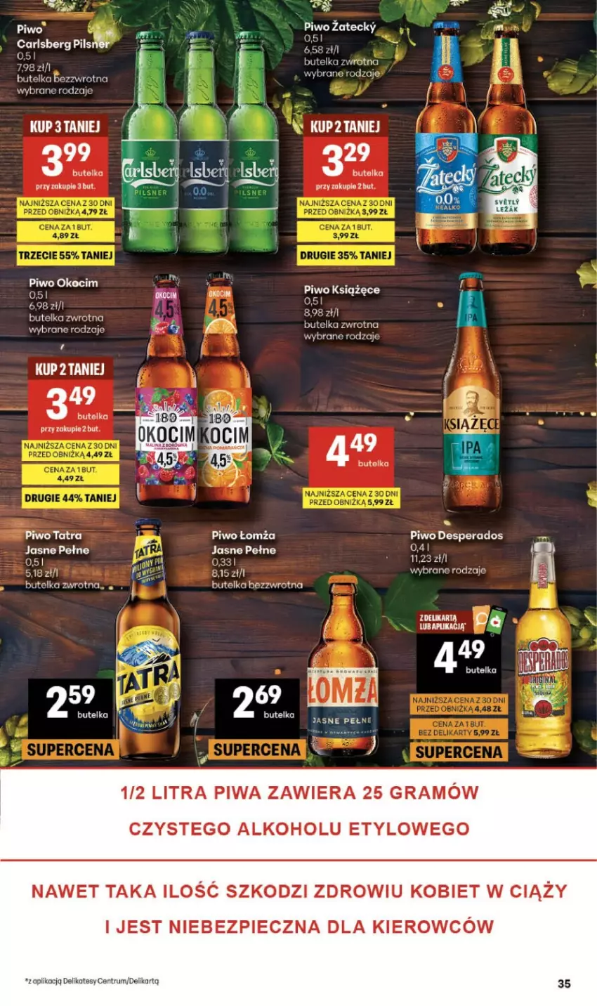 Gazetka promocyjna Delikatesy Centrum - Franczyza DC16 Czwartek - ważna 16.04 do 22.04.2026 - strona 35 - produkty: Carlsberg, Desperados, Gra, Koc, Książęce, Okocim, Piec, Piwa, Piwo, Rum